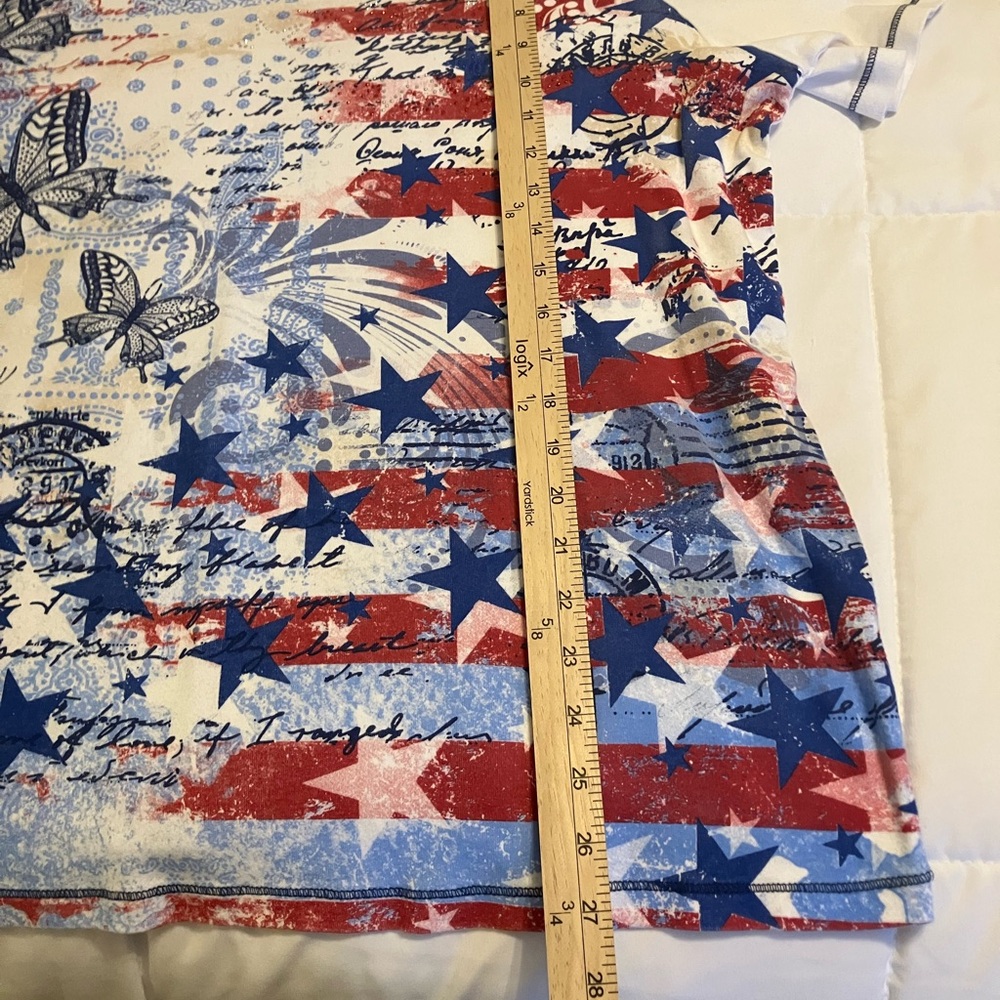 CJ Banks Women’s 2X Patriotic Tops Bundle (4) Star Flag Americana Plus Size - Picture 3 of 16